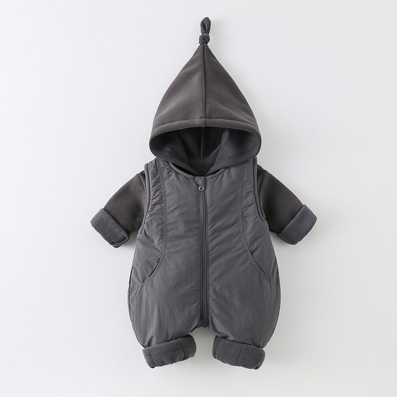 Cotton Baby Onesies Zipper - Kışlık Kalın Pamuklu Bebek Tulumu Unisex