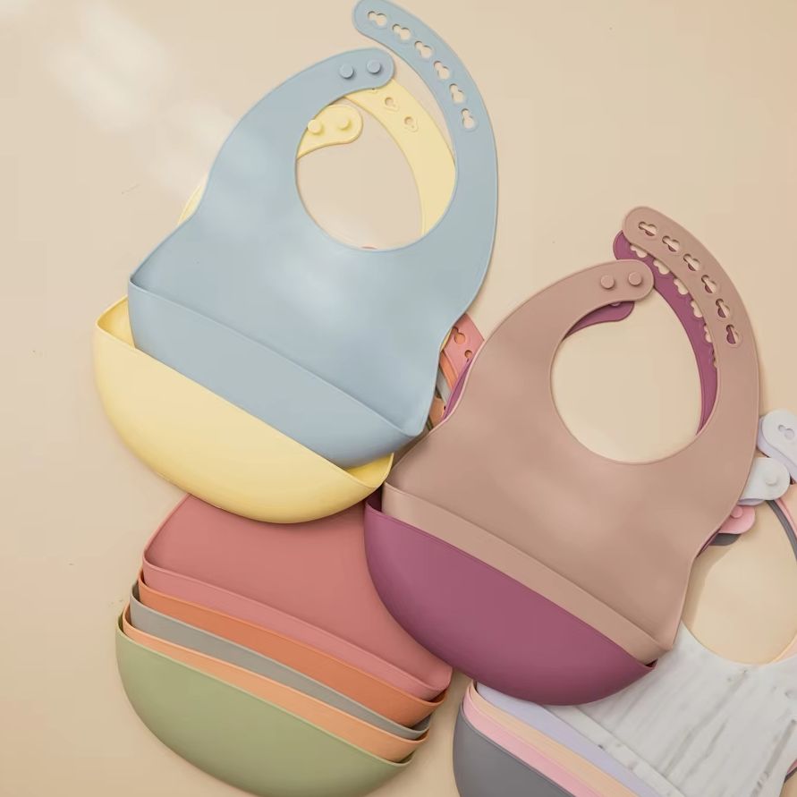 Waterproof Baby Bibs Silicone - Yemek Zamanı İçin Bebek Önlükleri Su