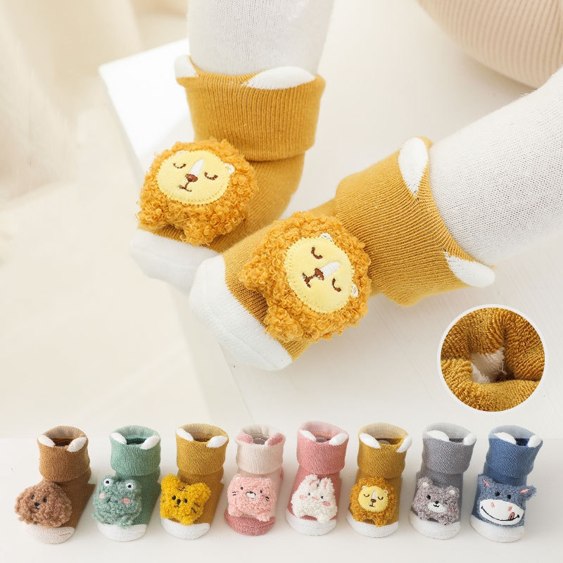 Unisex Baby Socks Non Slip - 0-3Years yenidoğan bebek kız erkek çorap