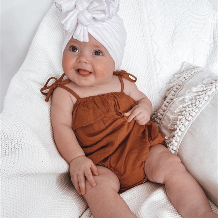 Yaz bebek kız giysileri Romper - Baby Summer Linen Sleeveless Jumpsuit incelemesi ve fiyatı