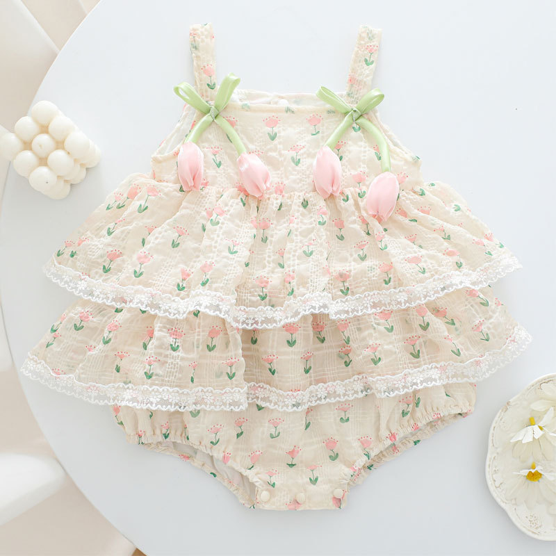 2026 Bebek Kız Yaz Prenses Ask - Newborn Baby Girl Romper Floral incelemesi ve fiyatı