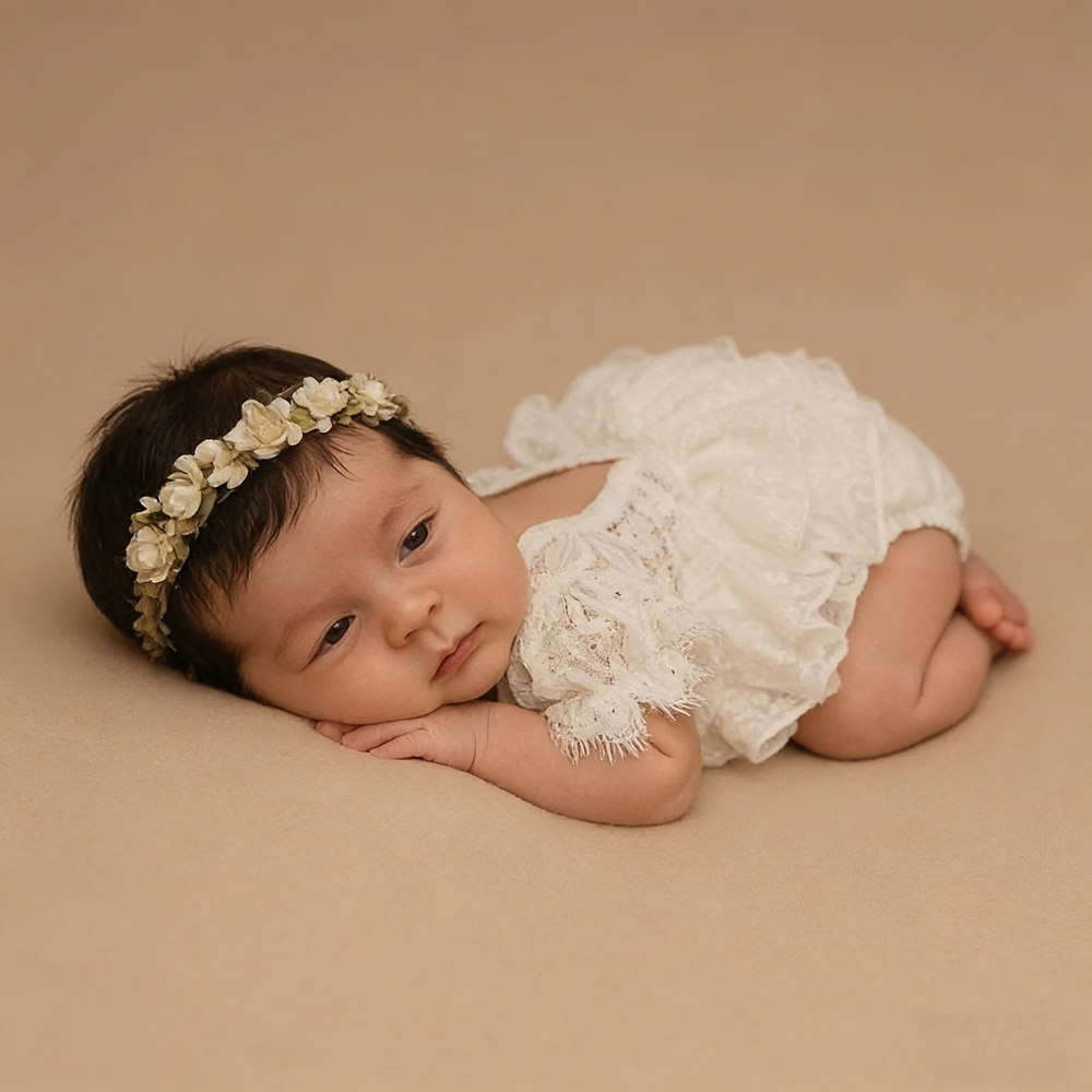 Yenidoğan Fotoğrafçılığı Kıyaf - Newborn Baby Girl Romper Floral incelemesi ve fiyatı