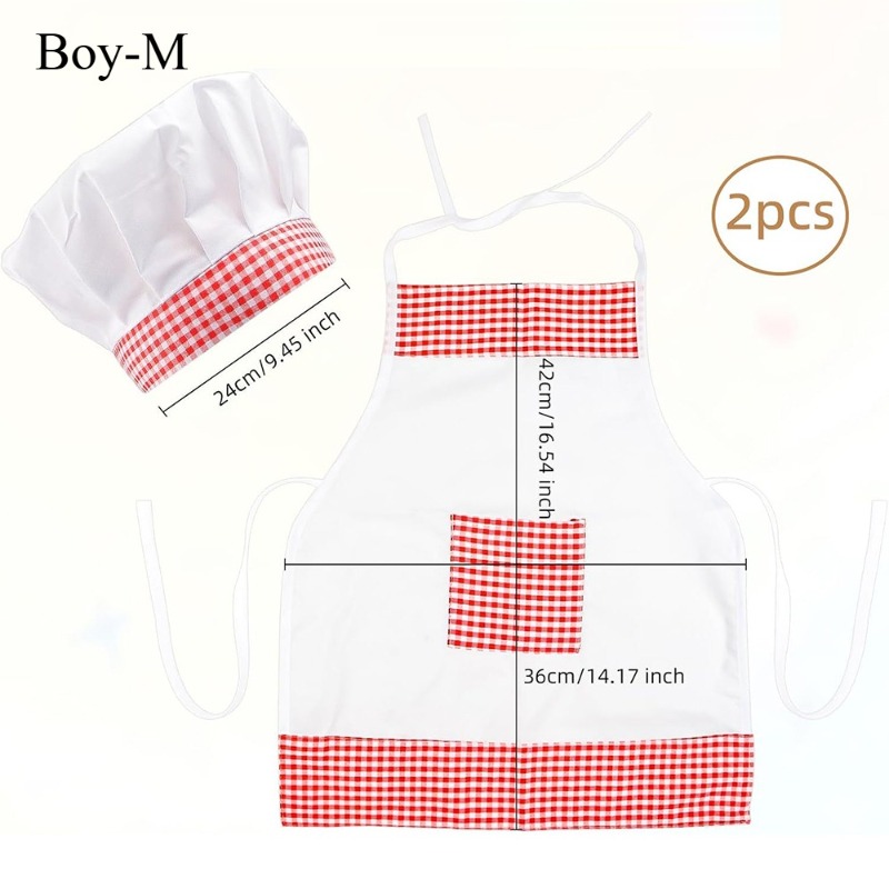 Kırmızı Gingham Bebek Şef Kost - Infant Photography Props Outfit incelemesi ve fiyatı