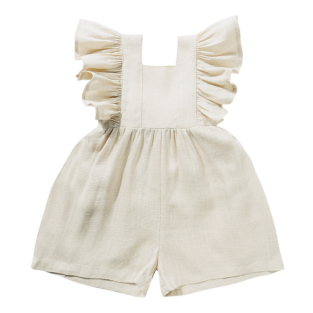Yazlık Bebek Kıyafetleri Unise - Baby Summer Linen Sleeveless Jumpsuit incelemesi ve fiyatı
