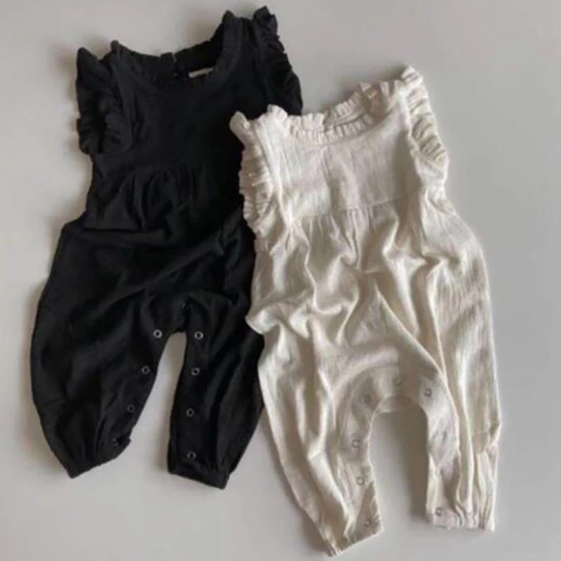 MILANCEL yaz bebek tulum kolsu - Baby Summer Linen Sleeveless Jumpsuit incelemesi ve fiyatı